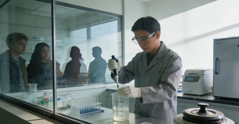 现代化基因测序实验室内部,展示