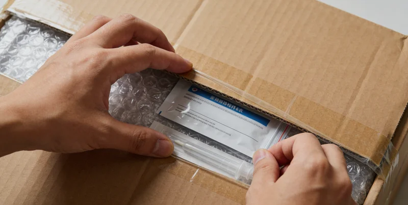 专业人员在雅安本地采样点为用户