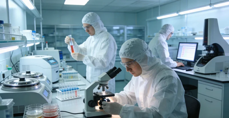 专业基因检测实验室内的先进设备