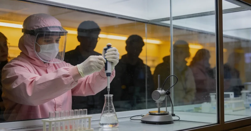 实验室内的基因测序仪正在高速运