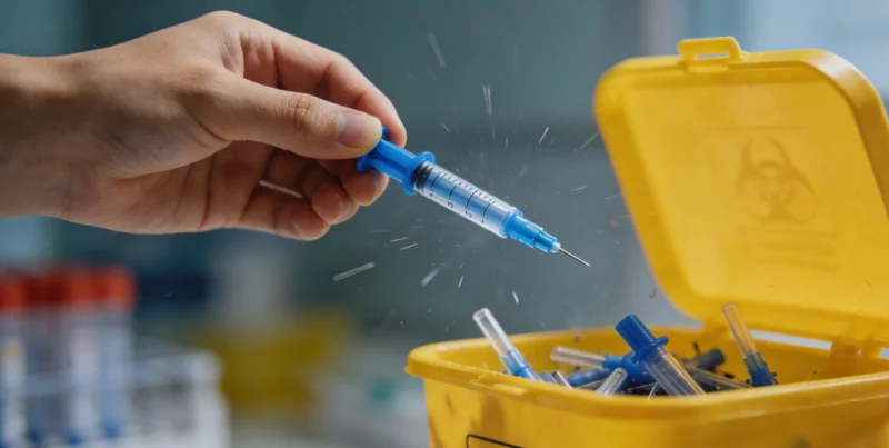 一位年轻女性农民在诊室内,医生