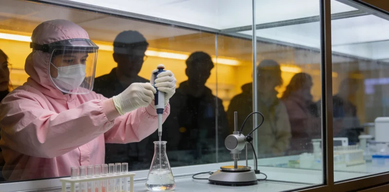 两张对比图:左边是传统培养皿,