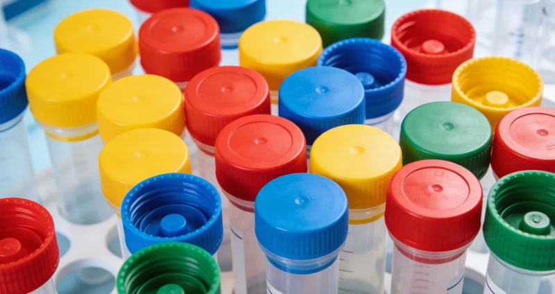 专业基因检测实验室工作场景，突出科技与精准