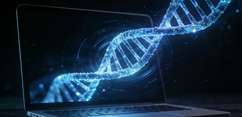 代表先进基因检测技术的科学示意