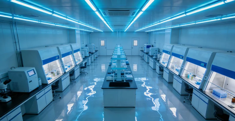 技术人员正在操作高级测序仪,进