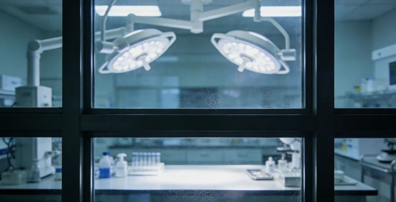 现代基因检测实验室内部工作场景