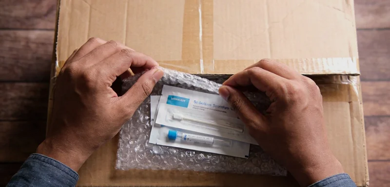 一位农民在田间或鸡舍旁劳作,提