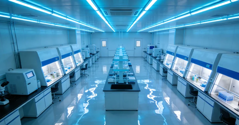 高科技基因测序仪在实验室中工作