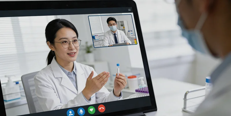 一张温馨的图片:一位医生在办公