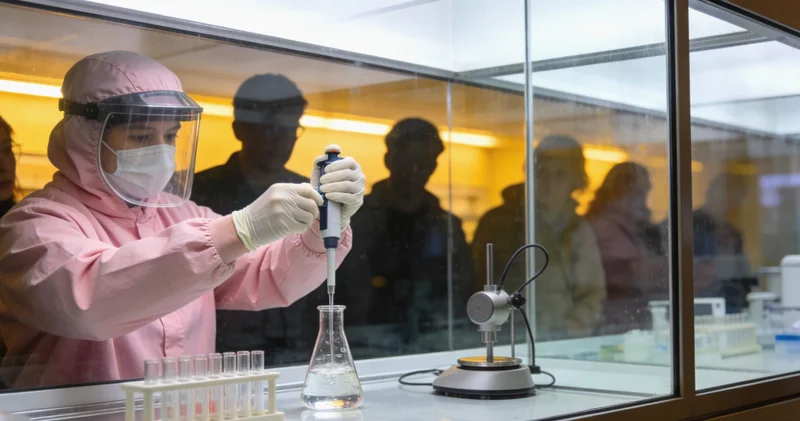 先进的基因测序仪器正在工作中