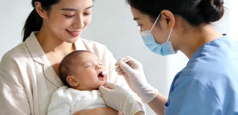 一位市民正在与健康顾问沟通，背