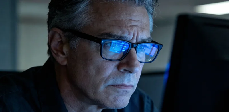 医生在办公室内，结合电脑上的影