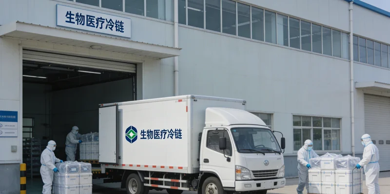 专业生物冷链运输箱正在被工作人