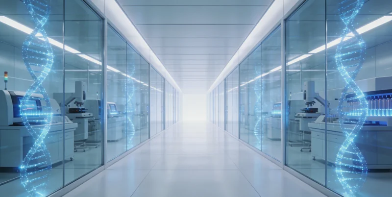 医生正在电脑前查看基因检测报告