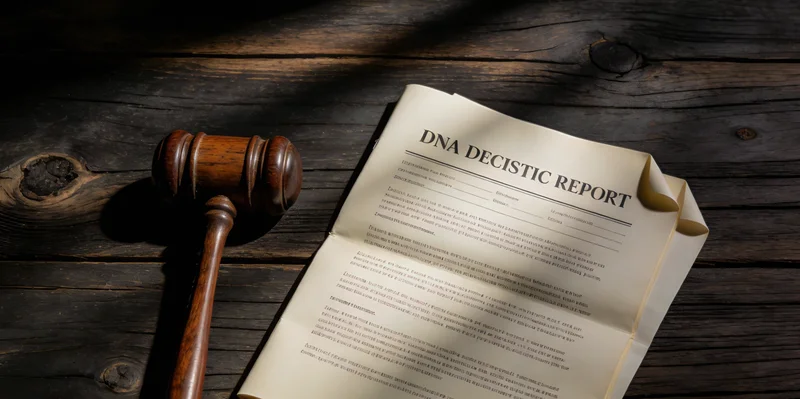 女性认真阅读基因检测报告,医生在旁边指导