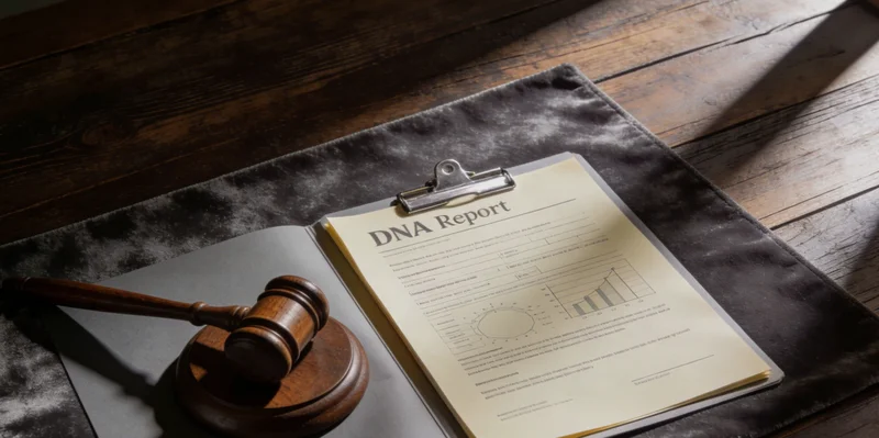 一位中年女性在咨询室与遗传咨询