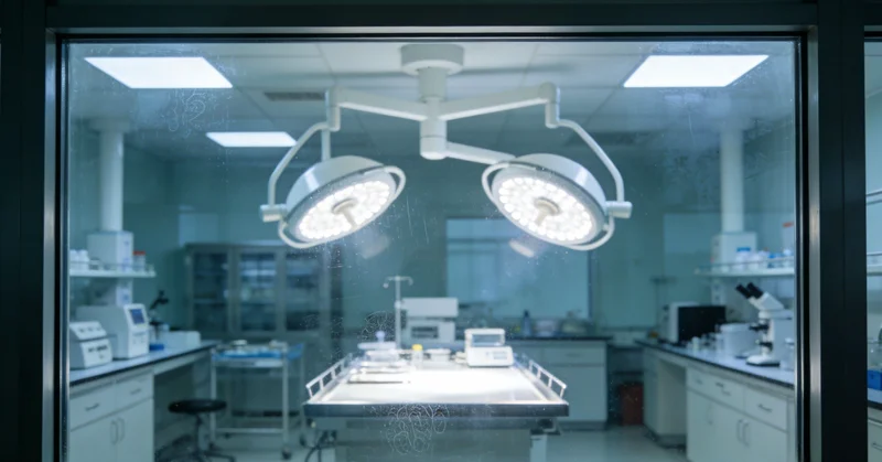 现代化基因测序实验室内部，工作