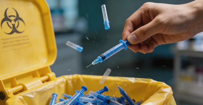 舟山渔民在船上工作的场景，突出肺癌预防意识