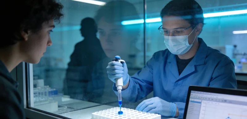 专业人士正在为女性耐心解读基因检测报告