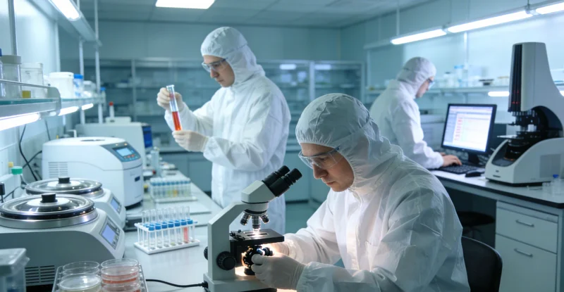 实验室内技术人员正在进行PCR