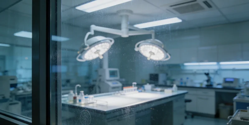 实验室中,科研人员正在操作精密