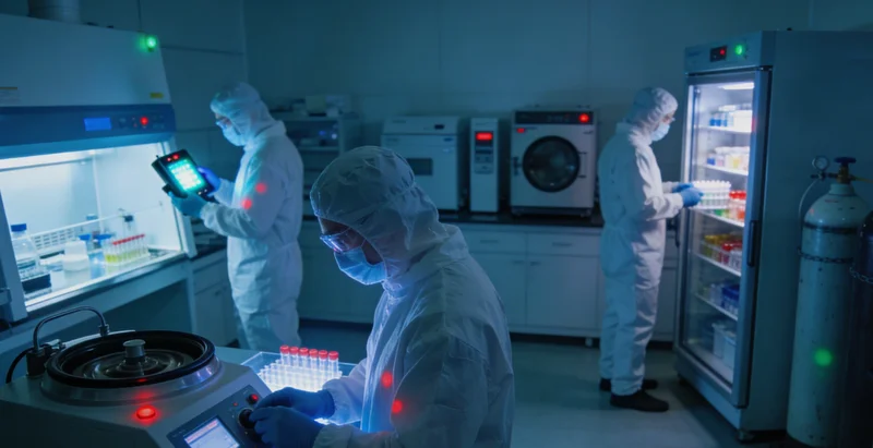 基因检测实验室内部设备