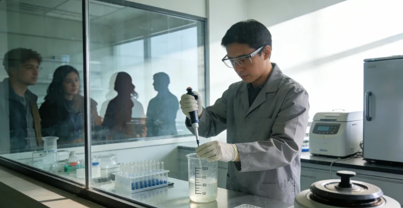 现代化基因检测实验室内部工作场