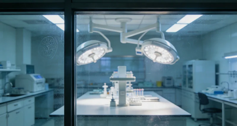 专业基因检测实验室内部环境,展示高科技测序设备