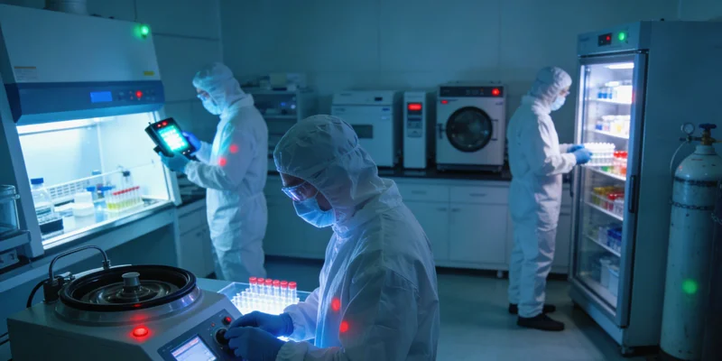 万核基因贺州本地实验室内部，展