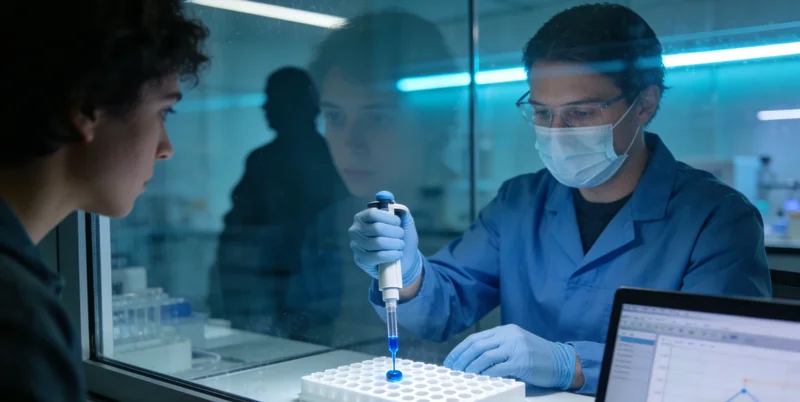 实验室技术人员正在进行PCR检