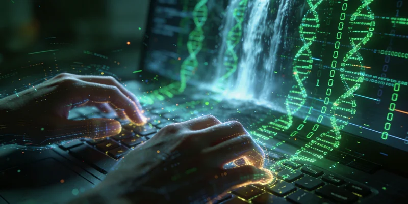 一位医生正在实验室操作高通量测