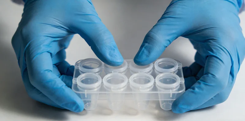 医生正向患者家属解读基因检测报告