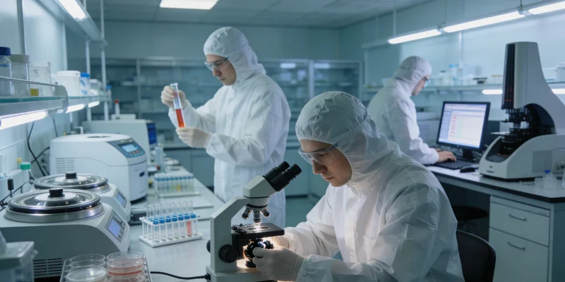 医学实验室检测仪器工作场景