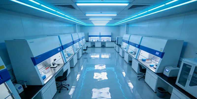 专业实验室人员进行基因检测操作