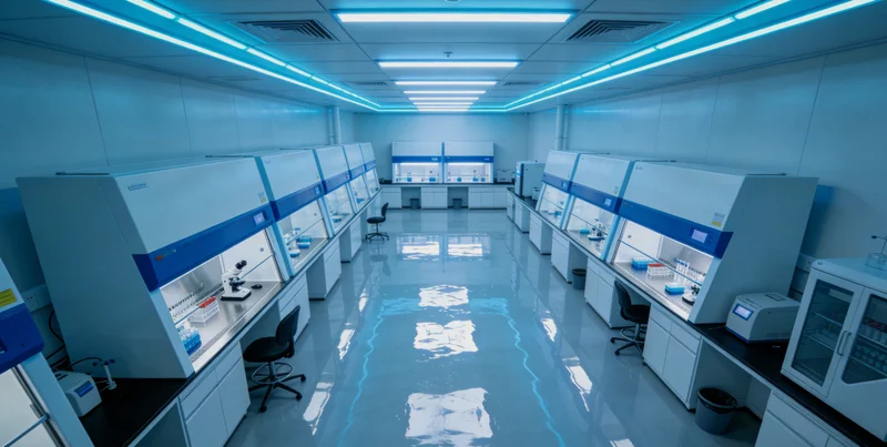 专业医学实验室技术人员正在进行