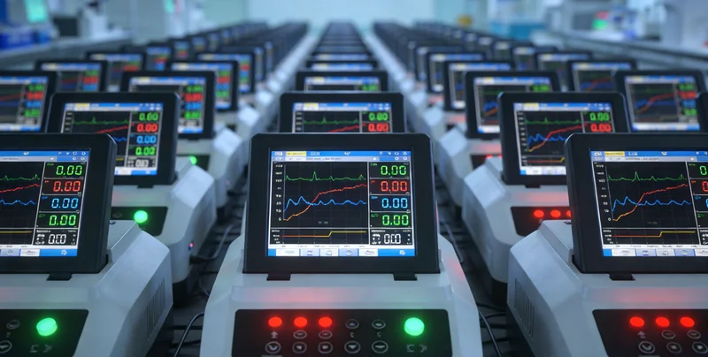 实验室中高通量测序仪正在运行，