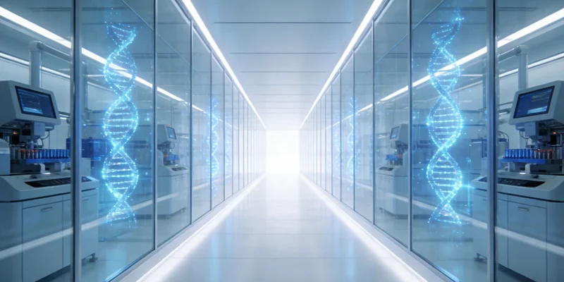 医生正在解读PCR检测报告的画