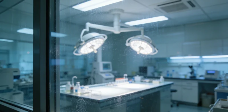 专业实验室技术人员在进行基因检