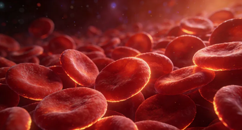 医生在诊室内,正向患者展示并讲