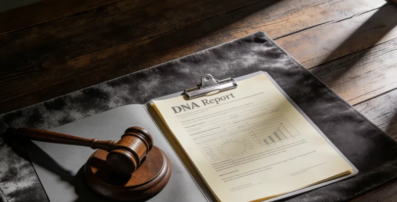 医生在诊室为咨询者详细解读基因