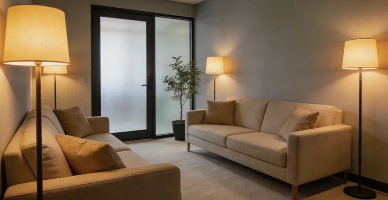 一位康复出院的男性患者与家人在