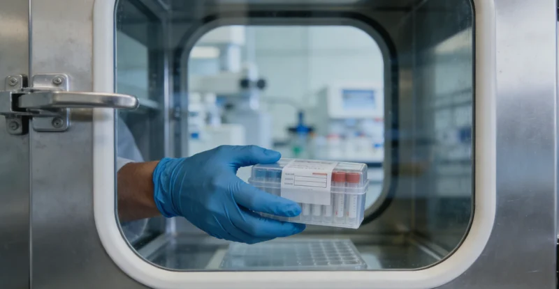 一位专业遗传咨询师正在向客户耐心讲解基因检测报告内容