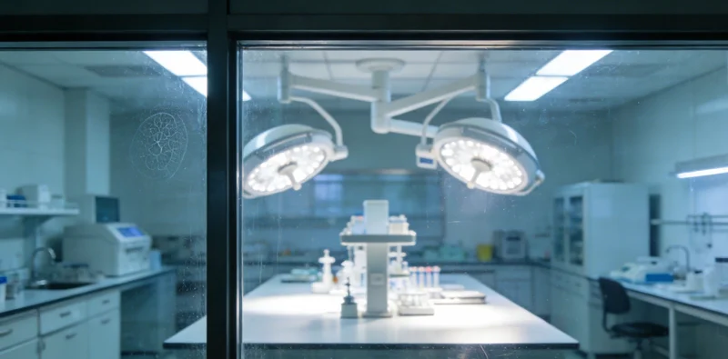 专业医学实验室内景，展示先进的