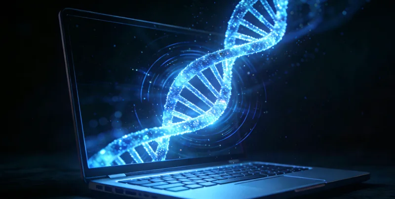 基因检测原理示意图：展示DNA