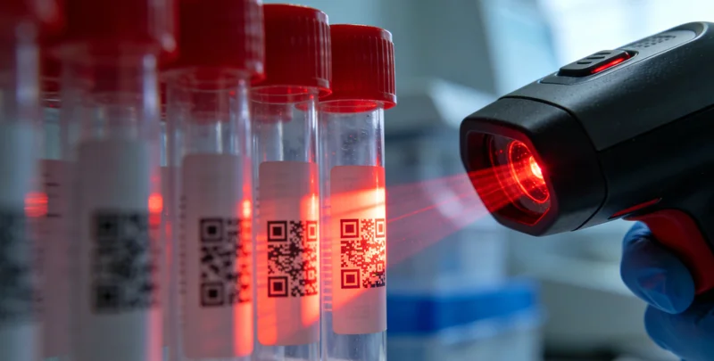 医生在办公室内，指着电脑上的检