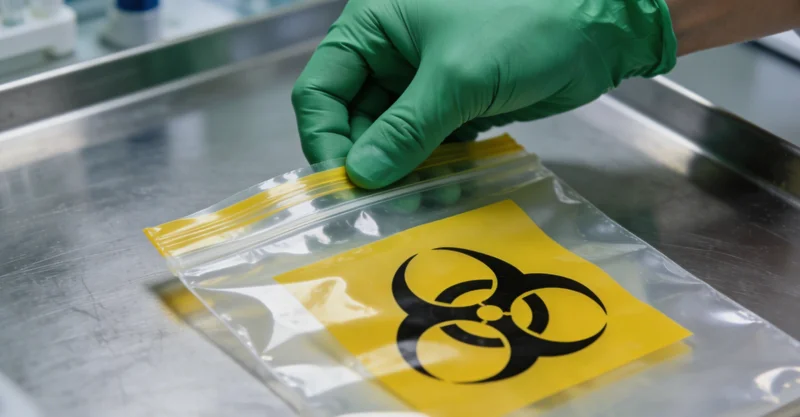 示意图展示病毒颗粒围绕并攻击大