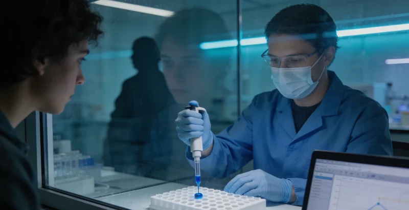 专业医生正在为市民解读基因检测报告