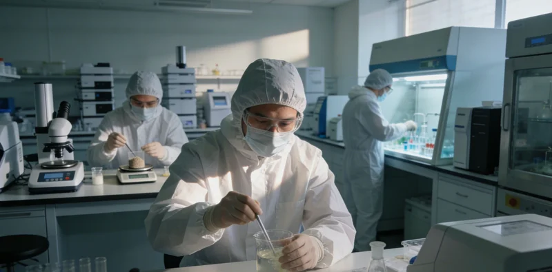 专业基因检测实验室内部工作场景