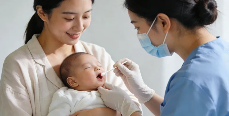 医生正在为患者进行腰椎穿刺采集