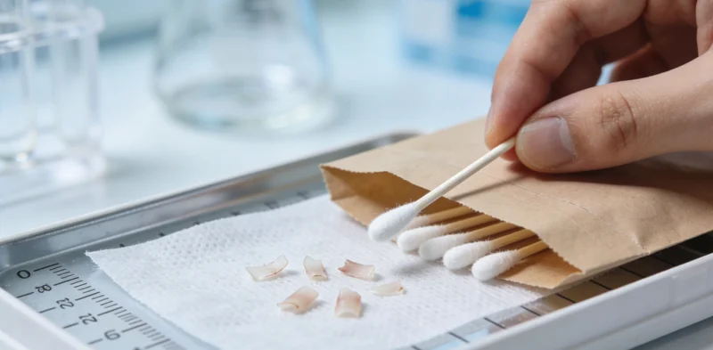 一位中老年人手抚疼痛膝关节,面